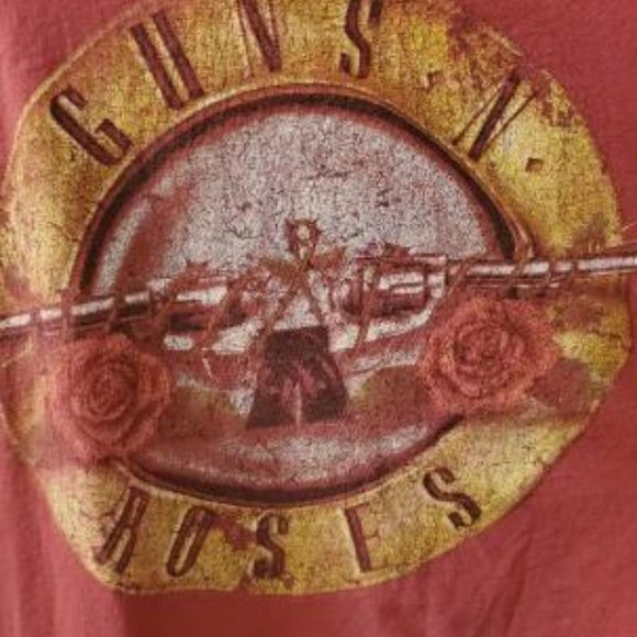 Guns N Roses Mens T Shirt Magenta Bullet Logo 100% Cotton XXL Pre-owned - Picture 2 of 4